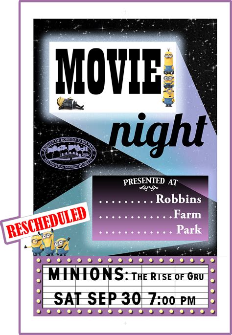 MOVIE NIGHT – RESCHEDULED! – Friends of Robbins Farm Park