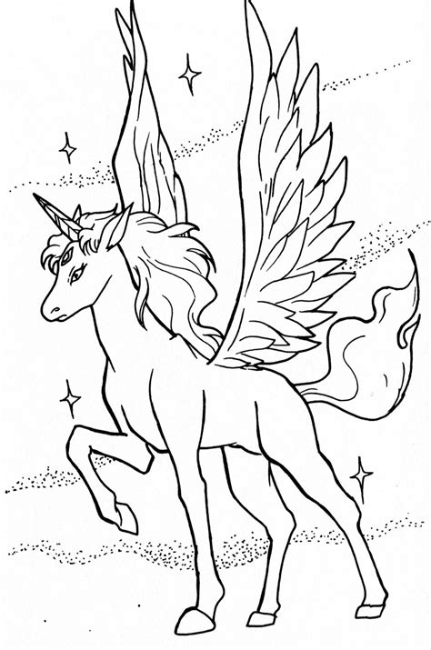 Unicorn Coloring Pages, 100 Black and White Pictures. Print ThemOnline!