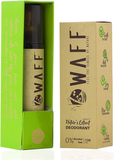 WAFF Lush Deodorant 135 ml | No Alcohol-Gas | Non Flammable | Natural ...