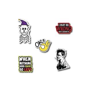 ISEE 360® 4 PCs Ok Cartoon Sticker Combo Set Small Vinyl Printed Laptop ...