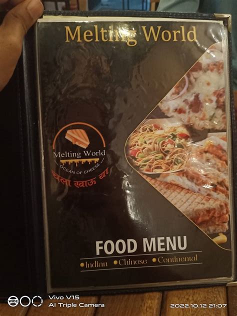 Menu at Melting World, Nagpur