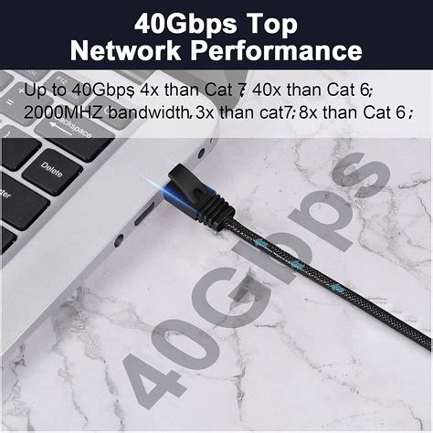 Buy ANNNWZZD Cat 8 Ethernet Cable High Speed Cat8 LAN Network RJ45 ...