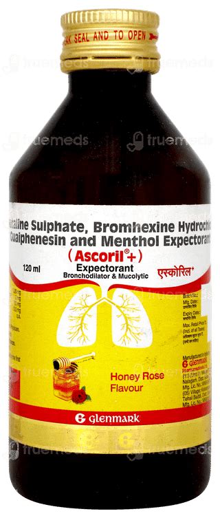 Ascoril Honey Rose Flavour Expectorant 120ml - Uses, Side Effects ...