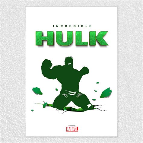 Hulk's Silhouette Green - Goliath Strength Poster