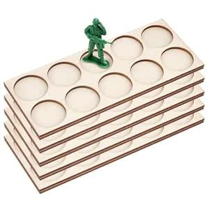 FINGERINSPIRE 5 Pcs 25mm/1inch Circle Bases Movement Tray 10-Hole Ring ...