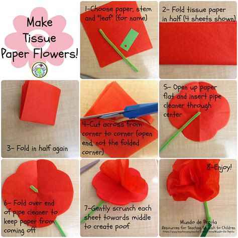 Image result for Tissue Paper Flowers Tutorial