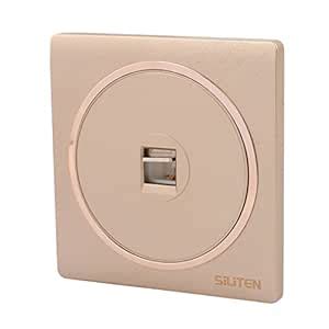 SJT® Telephone RJ11 6P2C Single Gauge Socket Wall Mount Plate Panel ...