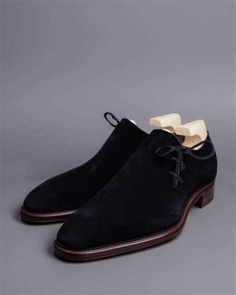 Black Suede Leather Camria Whole Cut Oxfords - Formal Shoes – Costoso ...