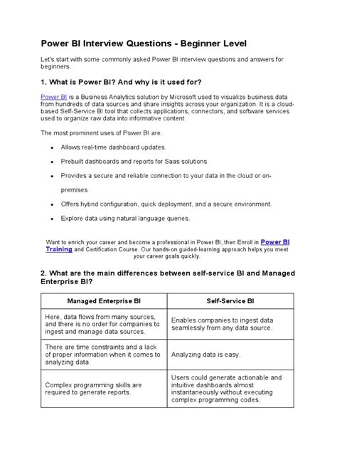 Microsoft Power Bi Interview Questions 的图像结果