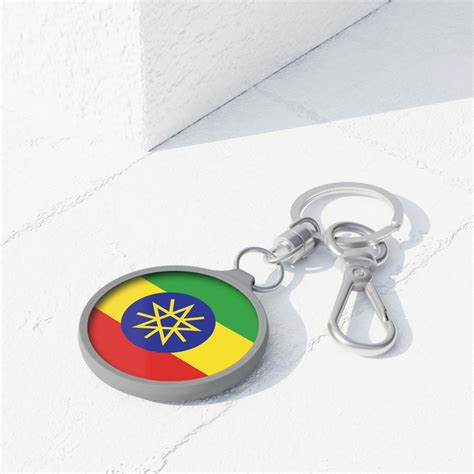 Ethiopia Keychain, Country Flag, Keyring Tag, Tourist Souvenir, African Culture, Destination ...