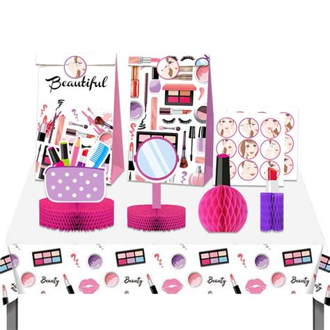 LaVenty 15 PCS Makeup Party Favor Bags Makeup Party Table Centerpiece ...