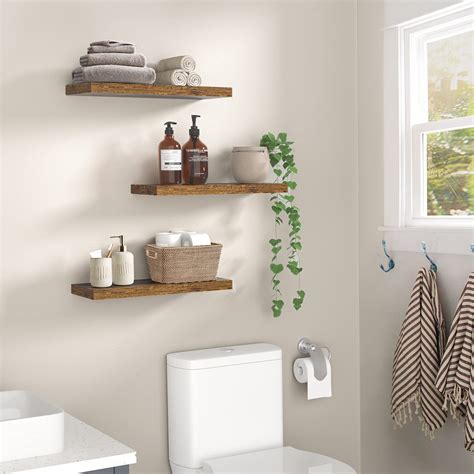 AMADA HOMEFURNISHING Floating Shelves, Wall Shelves for Bathroom/Living ...