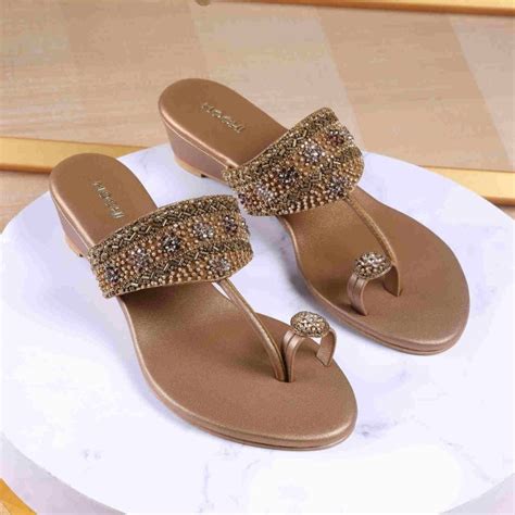 Buy Mochi Women Antic-gold Wedding Slippers Online | SKU: 35-492-28-36 ...