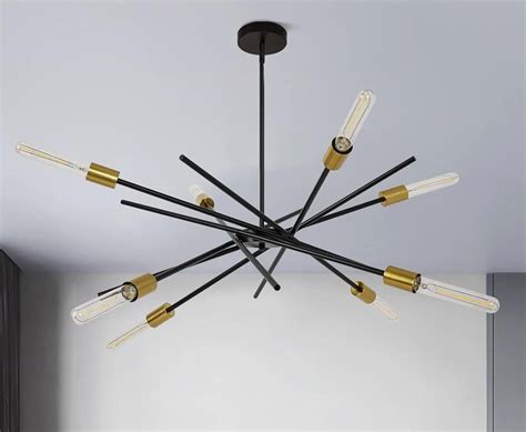 Buy Mid Century Sputnik Chandelier, Modern Brass 8-light Ceiling ...