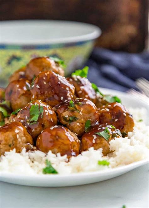 Turkey Teriyaki Meatballs + Video | Silk Road Recipes