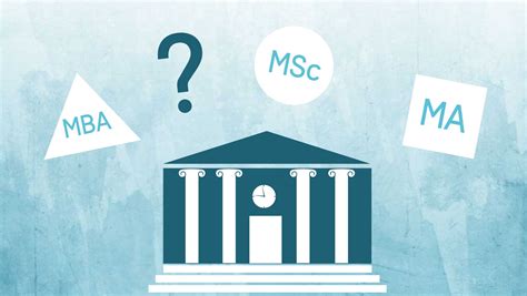 MBA, MSc, MA, what is the difference?