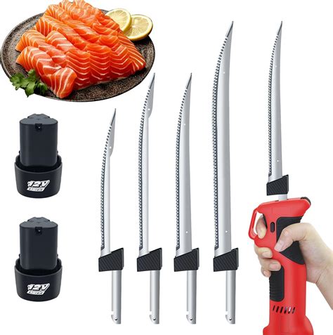 Amazon.com: SPOROLWE Cordless Electric Fillet Knife with 4 Titanium ...