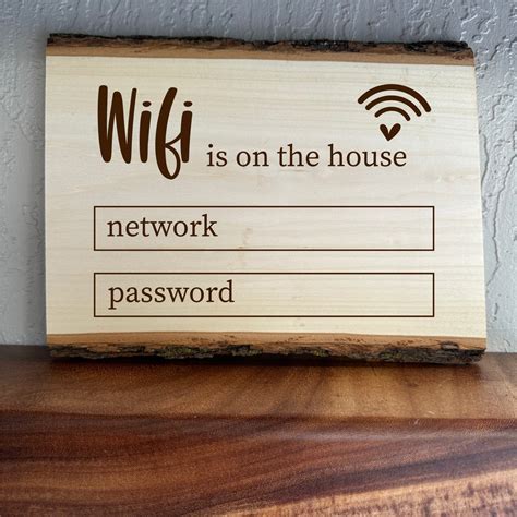 Custom Guest Wifi Password Sign, Personalized Family Wifi Sign, Business Wifi Sign, Wifi ...