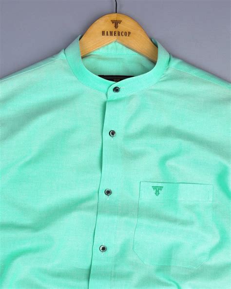 Mint Green Plain Oxford Cotton Shirt – Hamercop