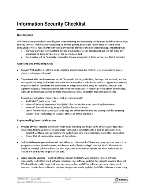 Image result for Computer Security Checklist