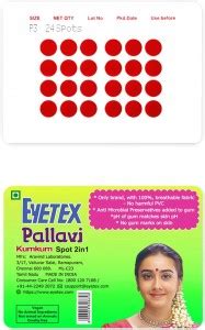 Eyetex Pallavi Sticker Kumkum Forehead Red Bindis Price in India - Buy ...