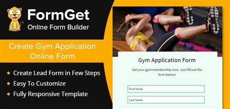 Gym Application Form For Fitness Zones & Gymnasiums | FormGet