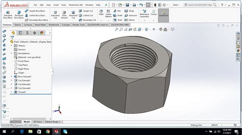 Image result for SolidWorks Tutorials to Draw a Nut