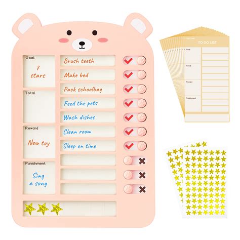 Buy TIDYLAND Planning Board and Chore Board for Kids - Upgraded My ...
