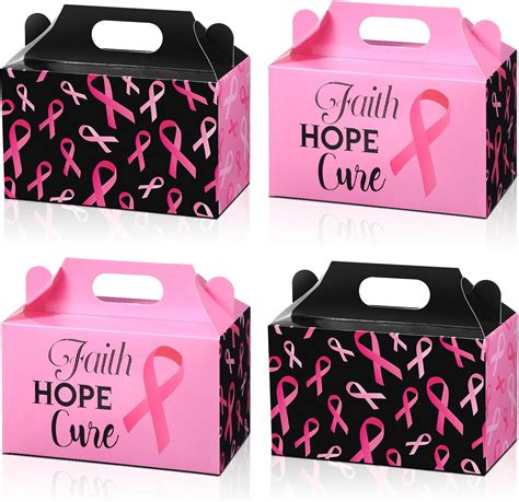Amazon.com: Pasimy 48 Pieces Breast Cancer Awareness Gift Boxes Pink ...