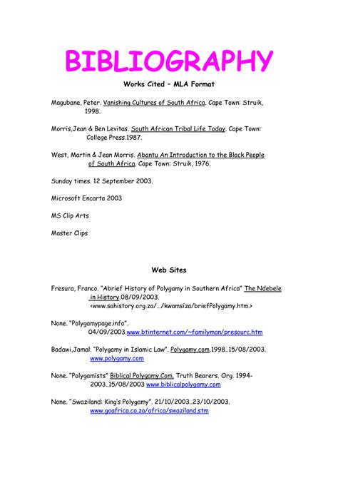 Mla Annotated Bibliography Template Word