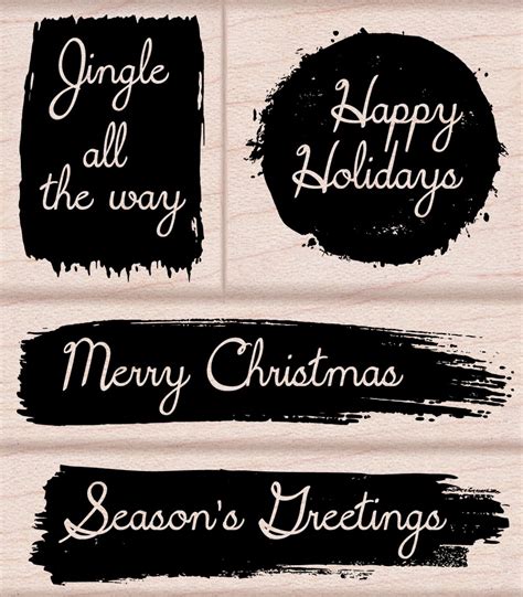 Hero Arts Paint Brush Messages Woodblock Stamp Set : Amazon.in: Toys ...