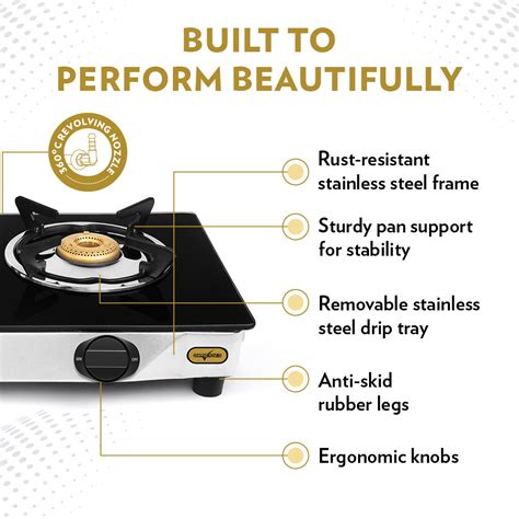 Buy Borosil Blaze Glasstop Gas Stove 2 Burner Online at Best Price