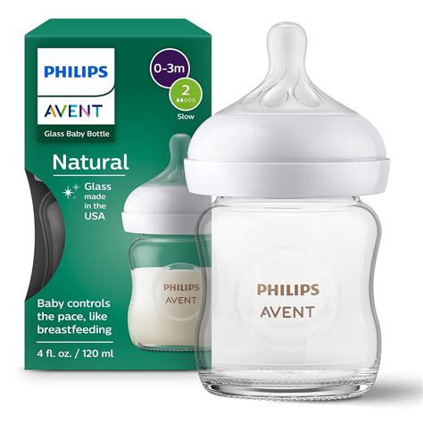 Brandclub - Philips Avent Natural Glass Baby Bottle with Natural ...