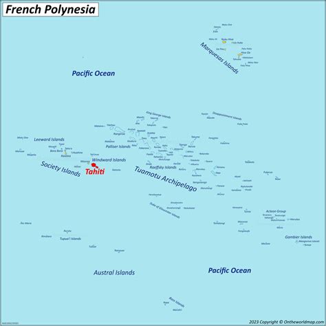 Tahiti Island Map
