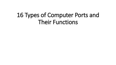 Types of Computer Ports 的图像结果