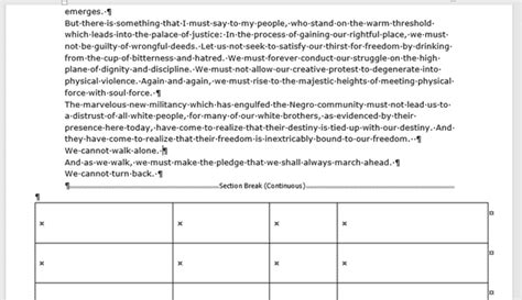 Image result for Continuous Section Break Word