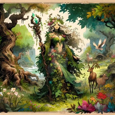 Adoptable Dryad Fantasy Art Character 6$ by AICraftAdoptables on DeviantArt