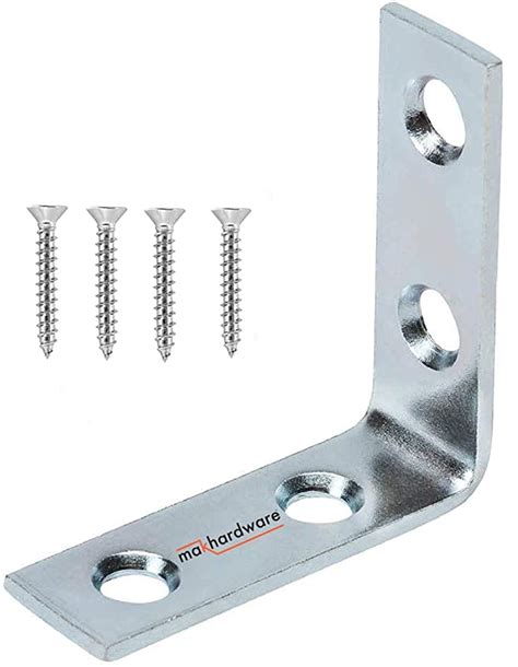 Mak Hardware L-Shaped L Patti Steel Angle Bracket for Solid Shelf ...