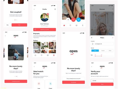 Apes dating app ui kit – Artofit