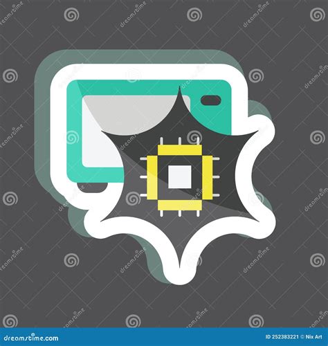 Sticker Neural Engineering. Suitable For Data Analytics Symbol. Simple Design Editable. Design ...