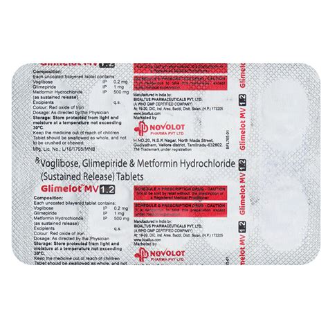 Buy Glimelot MV 1.2 Tablet online | Uses, Side Effects, Price and ...