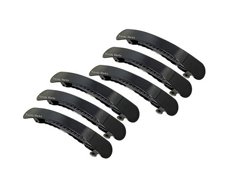 Buy Trendy Works 6 Pieces Plain Metal Back Clips Ponytail Hair ...