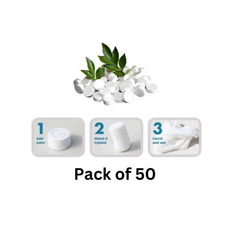 Magic Coin Compress Facial Coin Tablet Tissue Wipes Napkin (50 Pieces ...