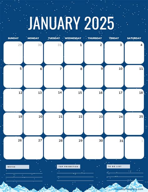 January 2025 Calendar | Free Printable Calendars