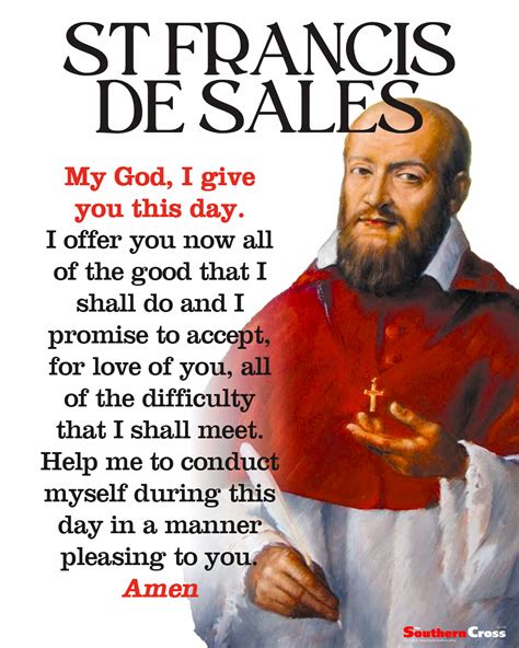 Prayer To Saint Francis De Sales at Miranda Ramirez blog