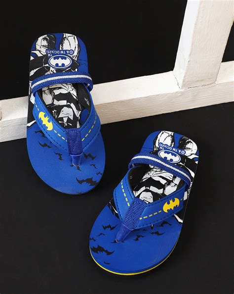 Batman Printed Blue Flip-Flops For Kids Boys – Kidsville