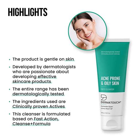 Buy DERMATOUCH ACNE-PRONE & OILY SKIN FACE CLEANSER - 100G Online & Get ...