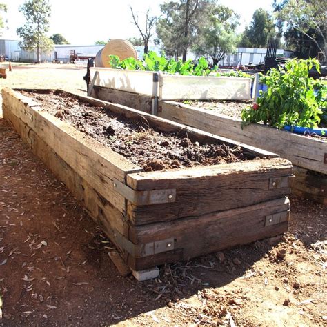 Building Raised Garden Beds With Railroad Ties In Meg39s Garden A ...