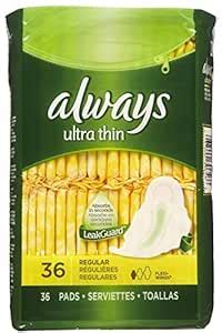 Buy Always Ultra Thin Regular Pads with Wings Unscented - 36 ct Online ...