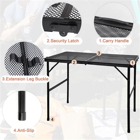 GREGIN Camping Table with Mesh Desktop, Lightweight & India | Ubuy